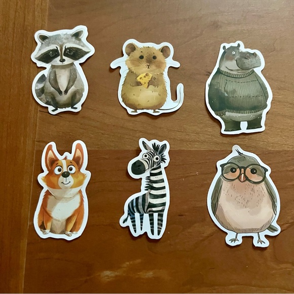 20 Whimsical Animal Cartoon-Style Stickers. Mixed Lot. - Picture 3 of 10